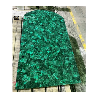Polished Green Malachite Semiprecious Stone Panels