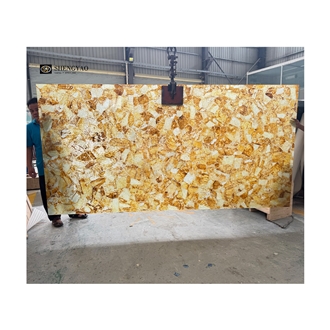 Polished Yellow Citrine Crystal Stone Semiprecious Slabs