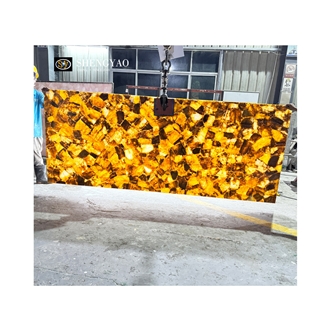 Polished Yellow Citrine Crystal Stone Semiprecious Slabs