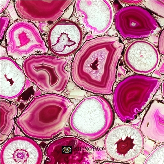 Red Natural Black Agate Translucent Stone Gemstone Tiles