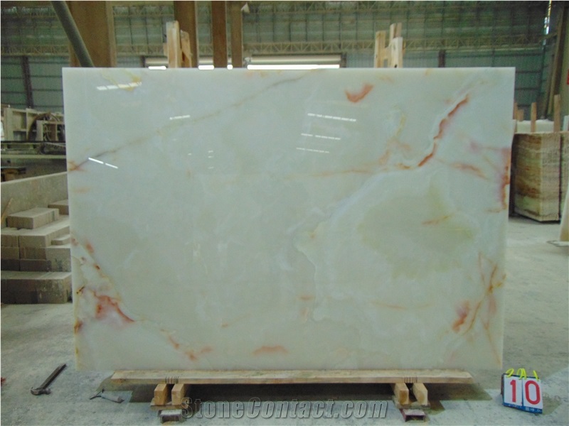 2CM White Onyx Slabs Polilshed