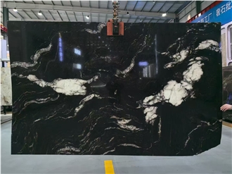 Brazil Cosmic Black Granite Slabs