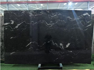 Brazil Cosmic Black Granite Slabs