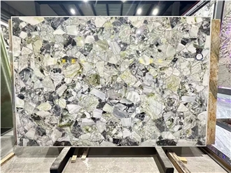 Chinese Cold Jade Marble,Ice Green Marble Slabswhite Lux