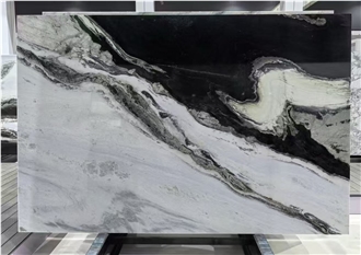 Chinese Panda White Marble Slabs Dalmata White Marble