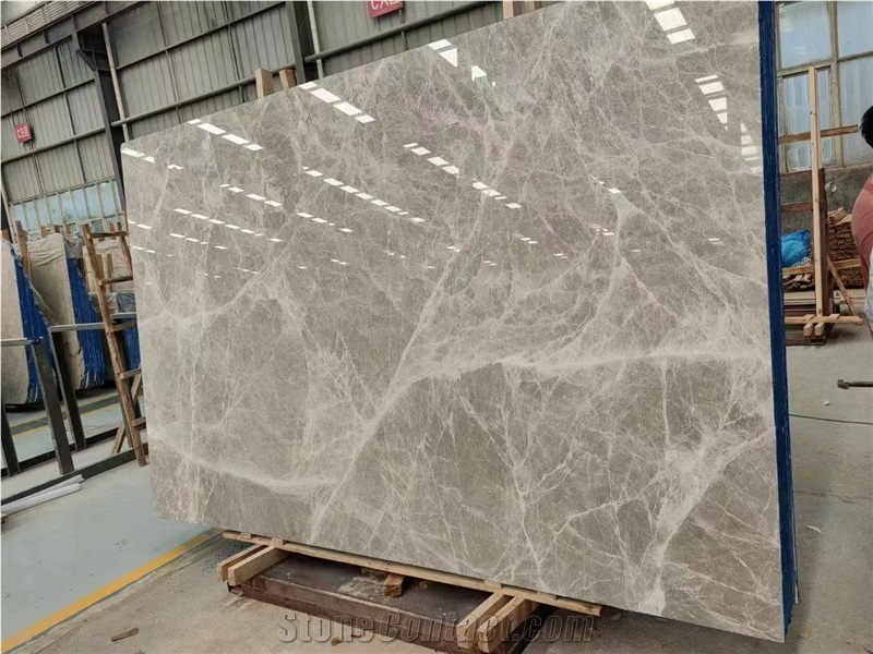 Good Price Turkey Cloud Dora Ash Marble Slab Tiles
