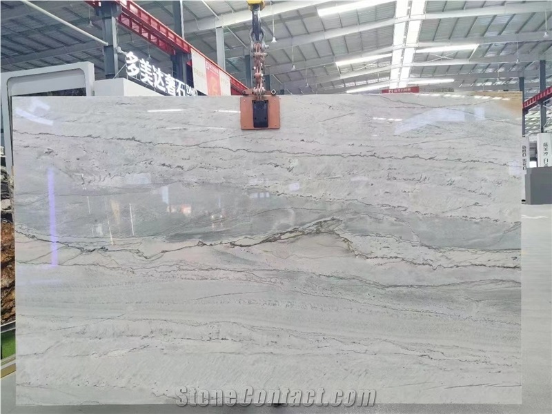 Green Vein Everest Quartzite Slabs For Background