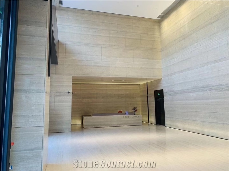 Silver Travertine Wall Tiles For Office Building