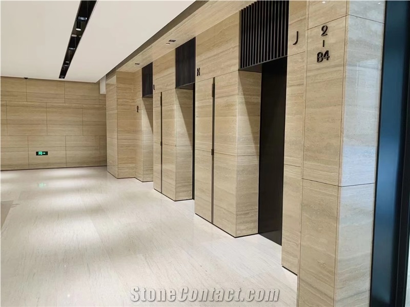 Silver Travertine Wall Tiles For Office Building