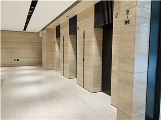 Silver Travertine Wall Tiles For Office Building