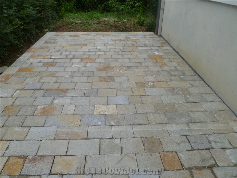 Gray-Beige Gneiss Patio Paving Tiles