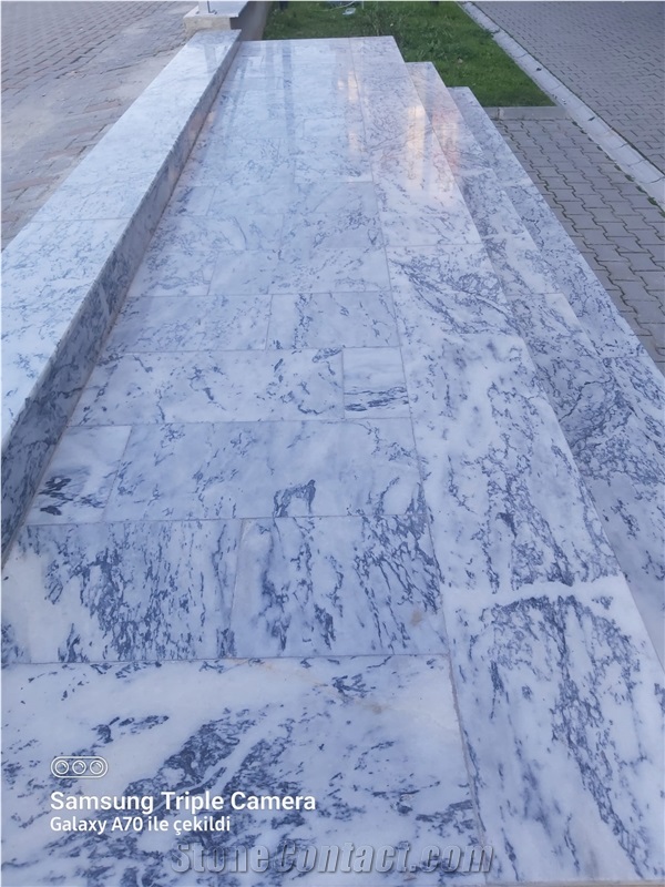 Antelope Grey Polished Marble Stone Steps Stone Risers