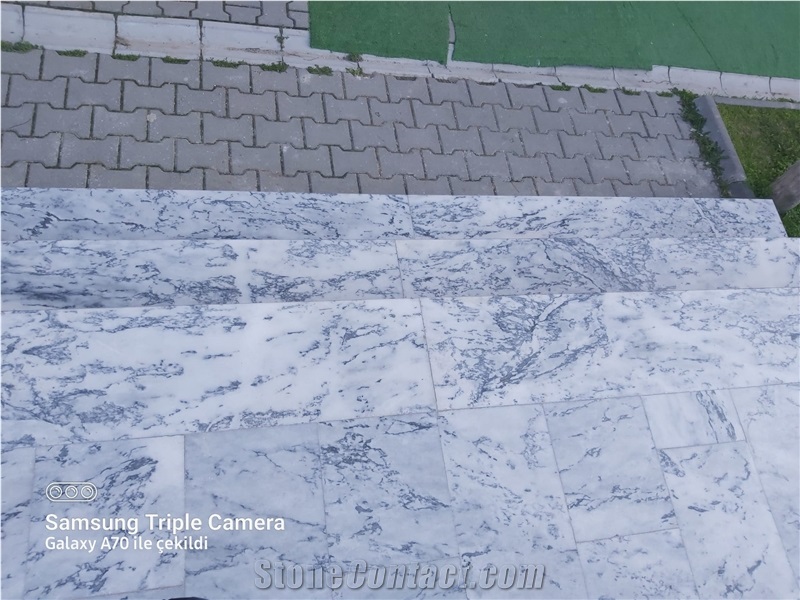 Antelope Grey Polished Marble Stone Steps Stone Risers