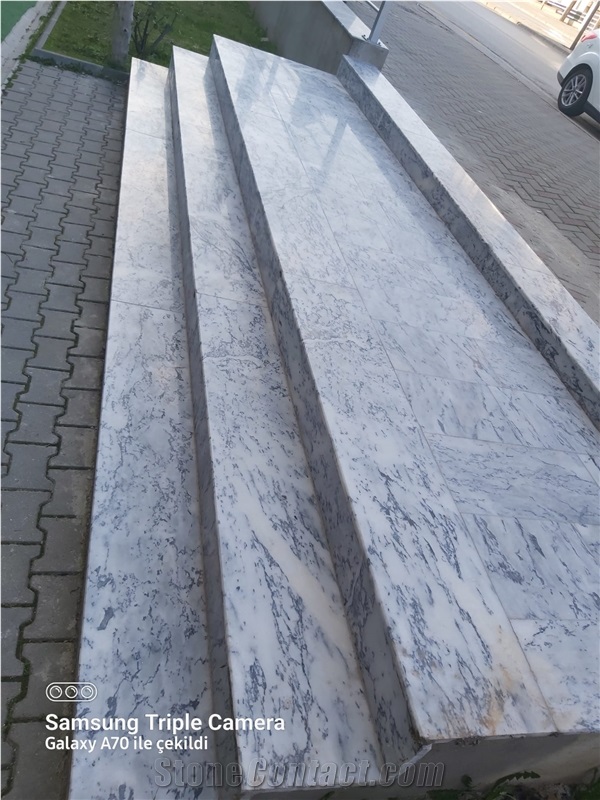Antelope Grey Polished Marble Stone Steps Stone Risers