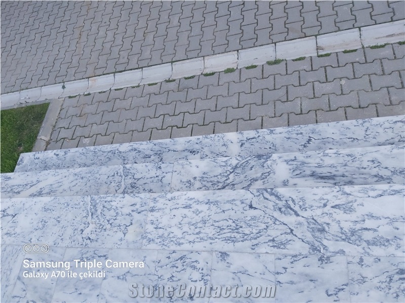 Antelope Grey Polished Marble Stone Steps Stone Risers