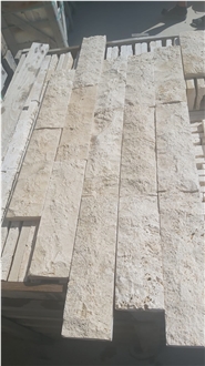 Light Mix Travertine Split Face And Tumbled Stone Veneer