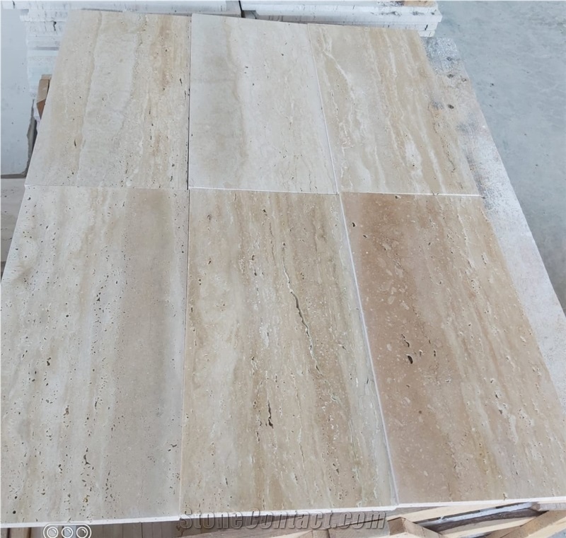 Rustic Vein Cut Honed Travertine Tiles