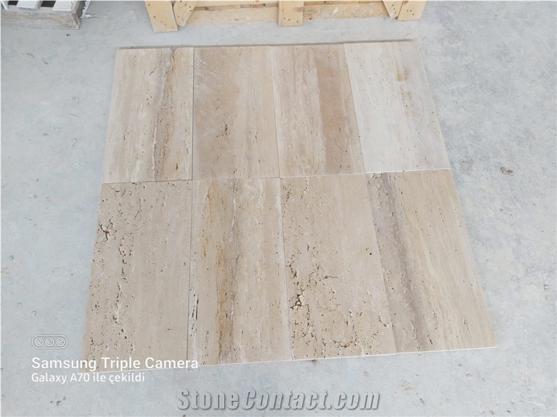 Rustic Vein Cut Honed Travertine Tiles