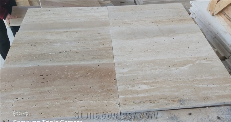 Rustic Vein Cut Honed Travertine Tiles