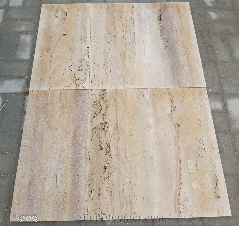 Rustic Vein Cut Honed Travertine Tiles