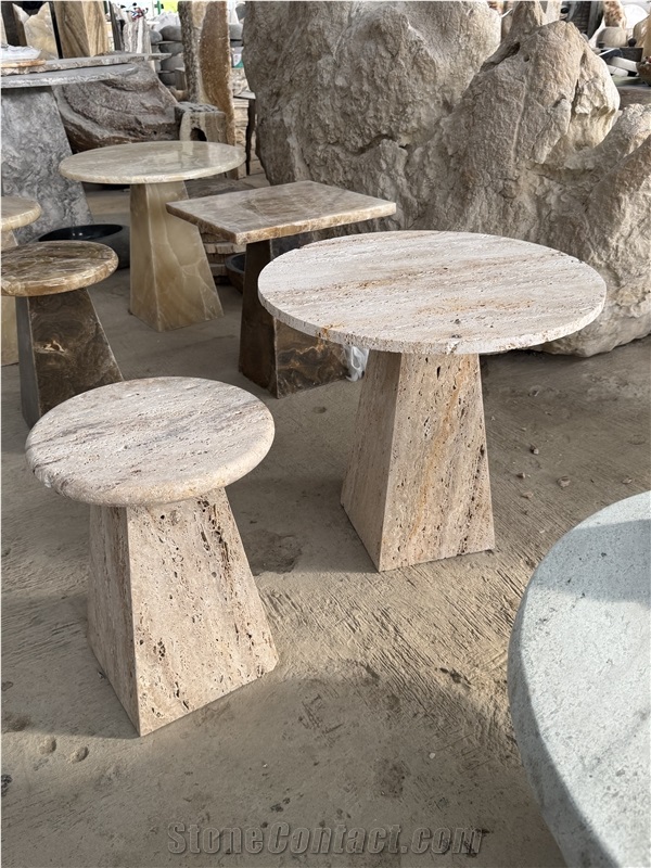 Travertine Coffee Table Set