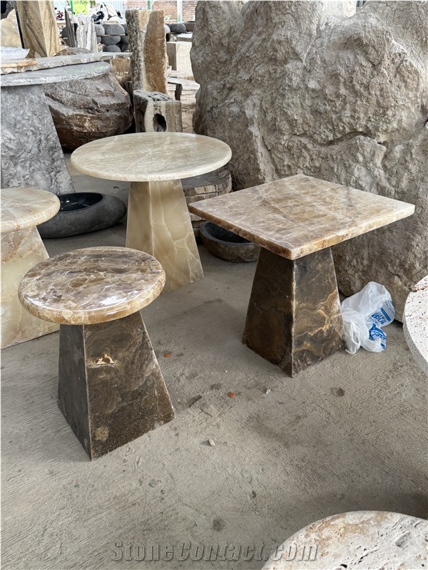 Travertine Coffee Table Set