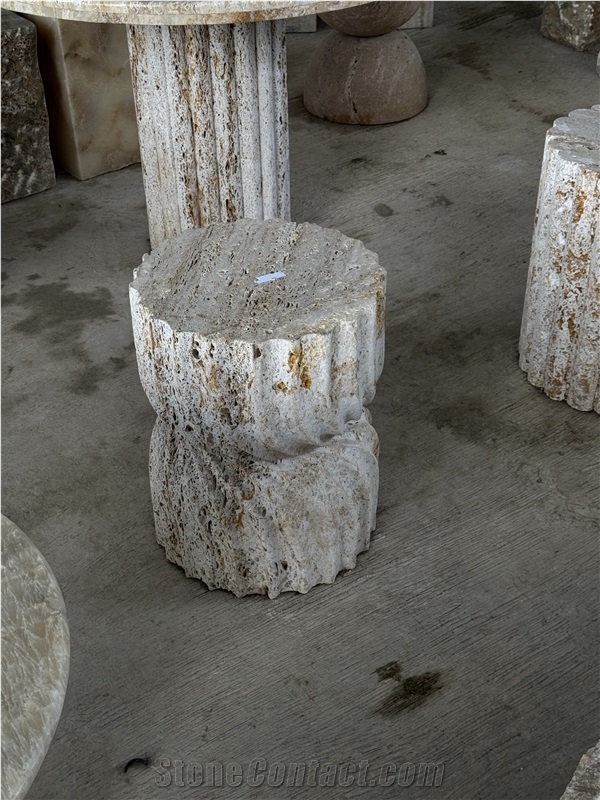 Travertine Stool Decorative Furnitures