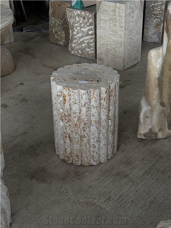 Travertine Stool Decorative Furnitures