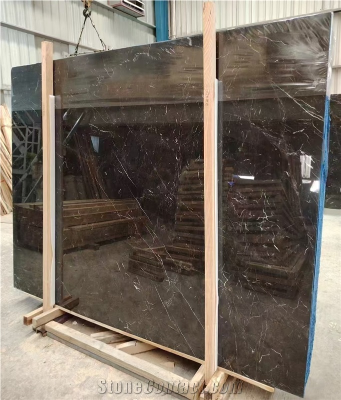 China Gold Jade Marble Slabs Dark Background