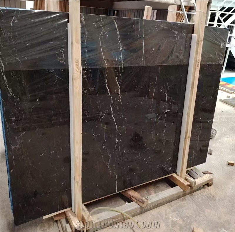 China Gold Jade Marble Slabs Dark Background