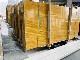 Iran Yellow Travertine Slabs