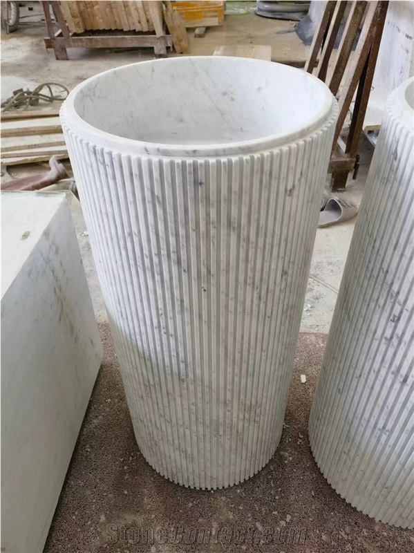 Natural Marble Pedestal Wash Basins