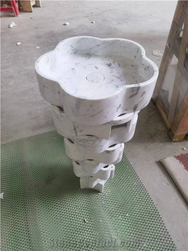 Natural Marble Pedestal Wash Basins