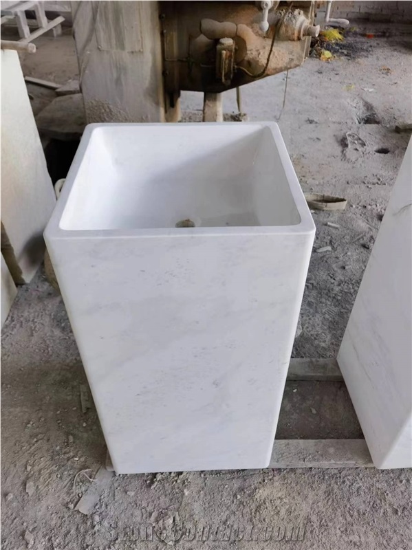 Natural Marble Pedestal Wash Basins