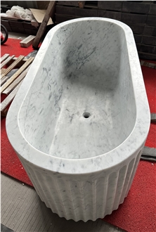 Natural White Marble Bathtub