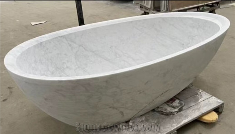 Natural White Marble Bathtub