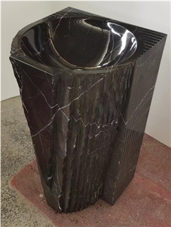 Pedestal Black Marble Sinks