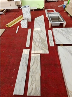 Prefabricated Calacatta Macchia Vecchia Marble Island Countertops