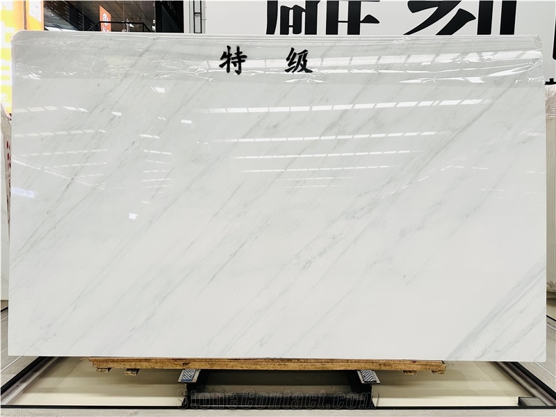 East Ariston White Marble Slab Tiles