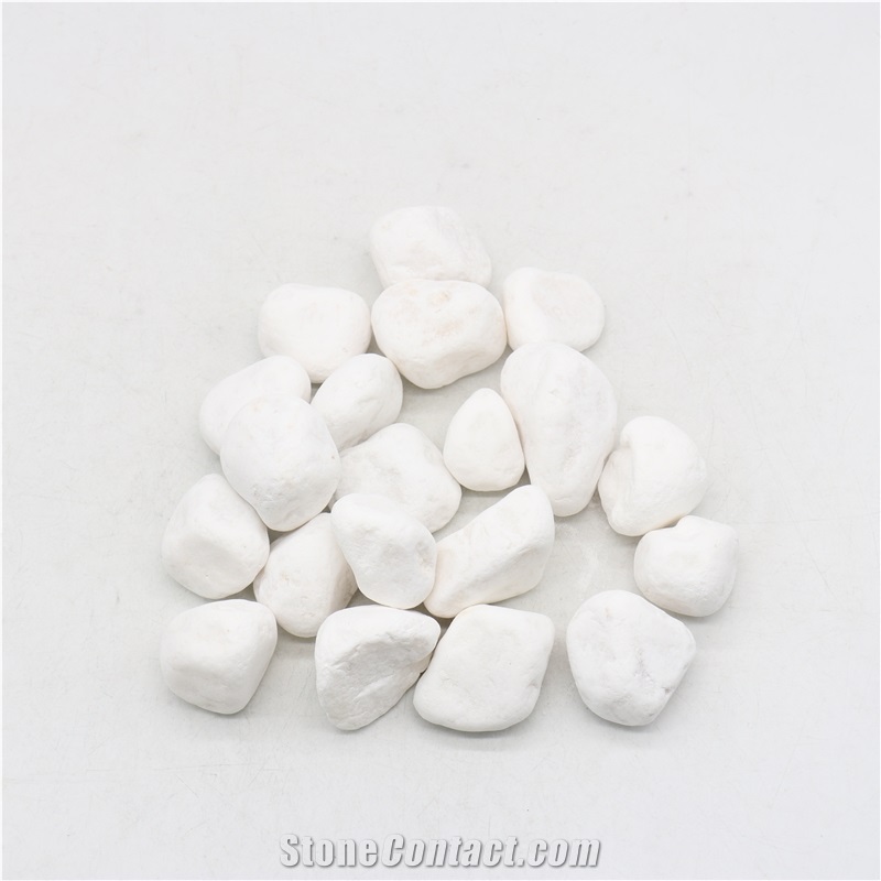 Snow White Pebble Garden River Stone