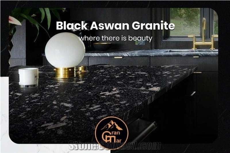 Black Aswan Granite Kitchen Countertops