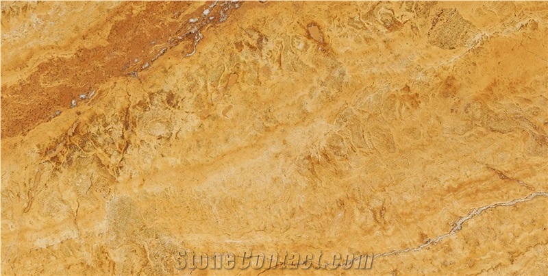 Iran Yellow Travertine Slabs - Azarshahr Lemon Travertine