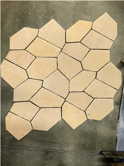 Guizhou Rum Beige Limestone French Pattern Floor Tiles