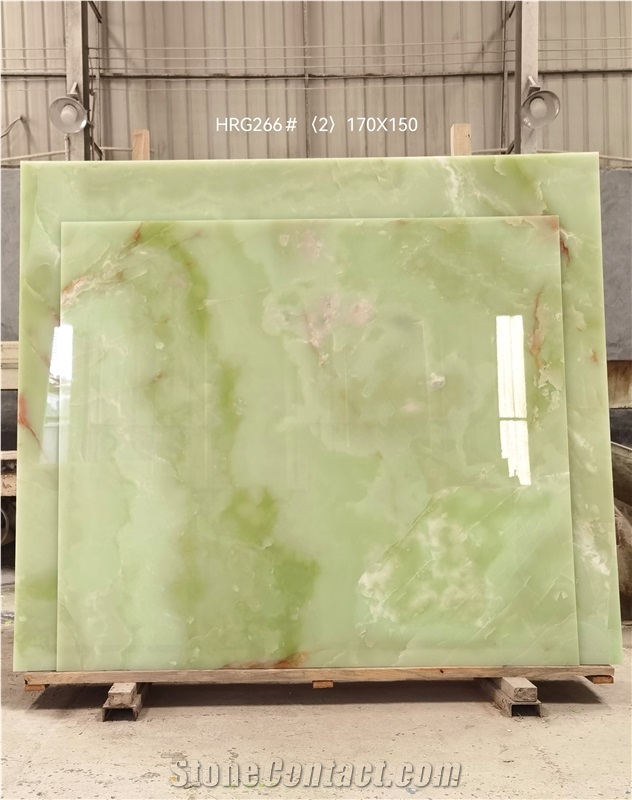 Light Green Onyx Slabs