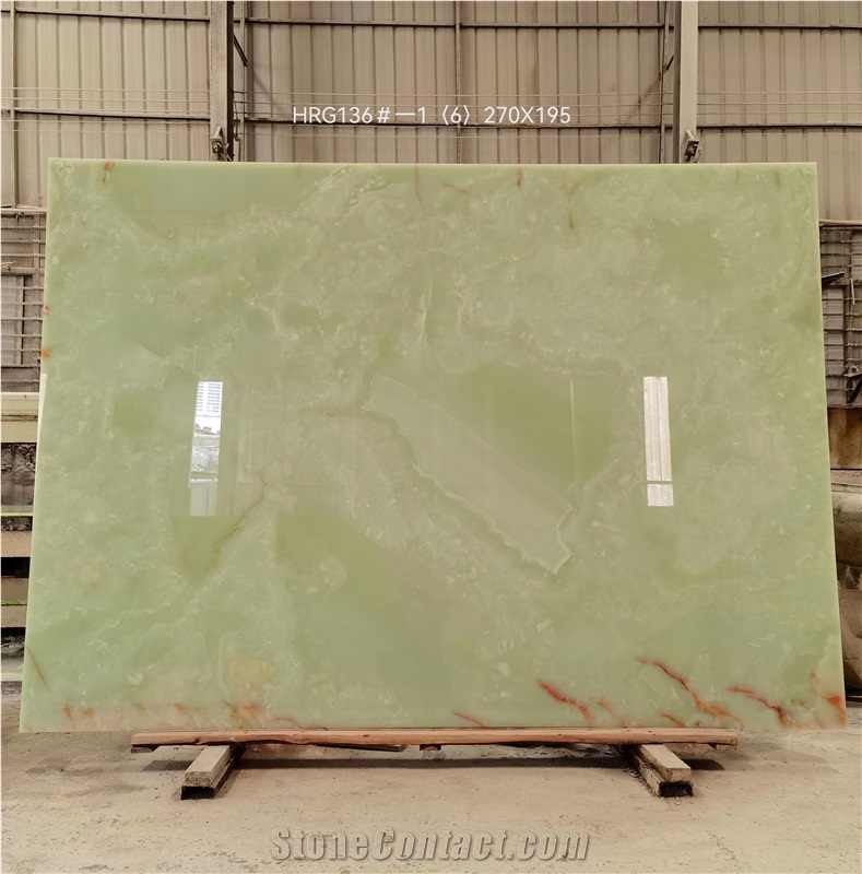 Light Green Onyx Slabs