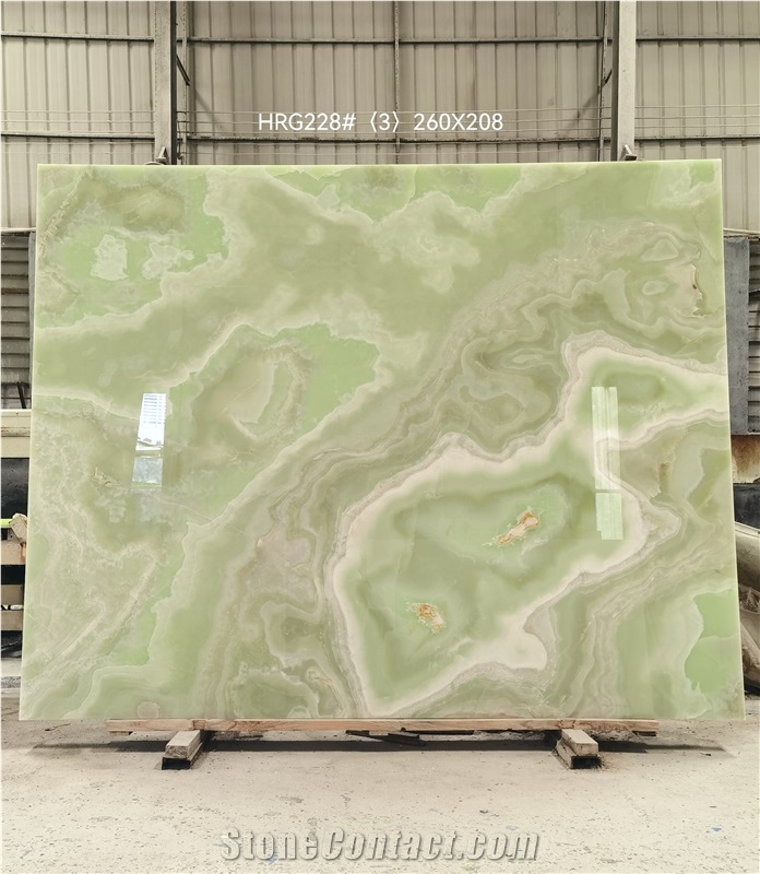 Light Green Onyx Slabs