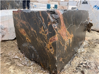 Persian Golden Galaxy Marble Rough Block