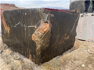 Persian Golden Galaxy Marble Rough Block
