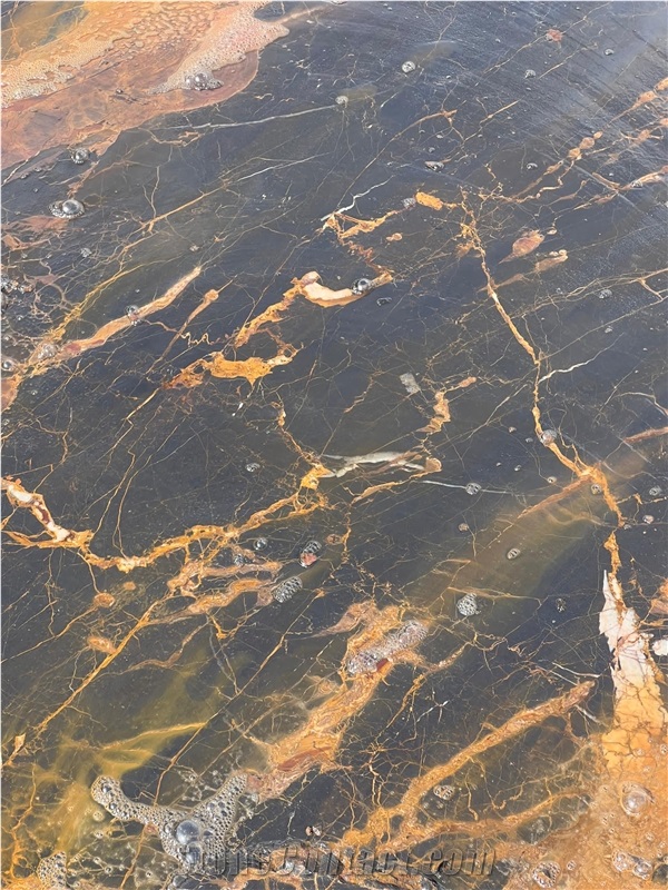 Persian Golden Galaxy Marble Rough Block