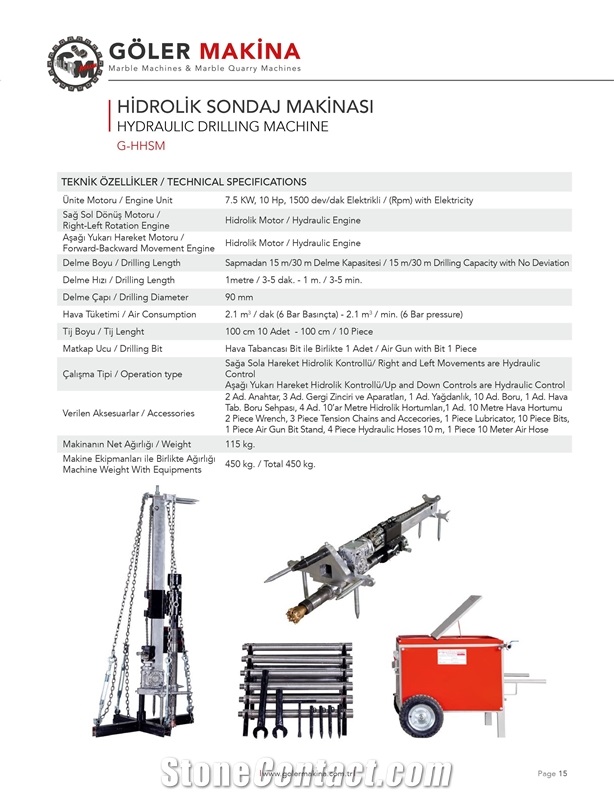 Hydraulic DTH Drilling Machine